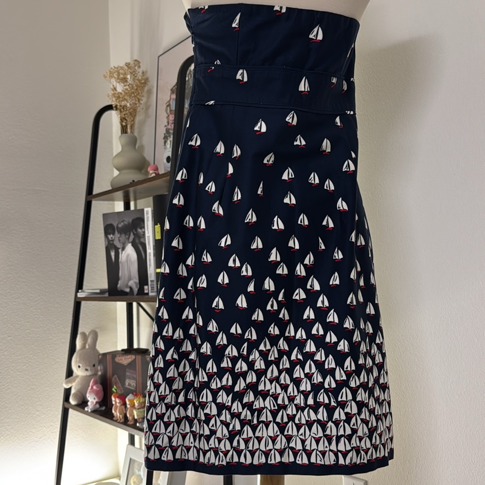Nautical design Strapless Sheath dress - Picture 2 of 5